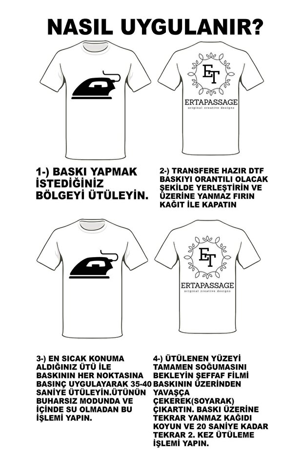 Sonic DTF Ütüyle Yapışan Transfer Baskı - 2