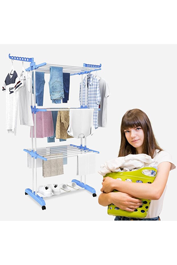 4-Tier Foldable Clothes Drying Stand - 1