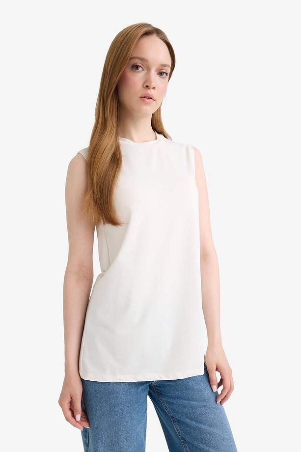 Regular Fit Bisiklet Yaka Kolsuz Tunik F9753AX25HS - 4