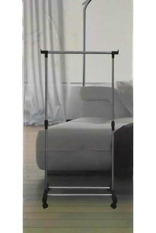 Single Pole Clothes Hanger Stainless Steel Folding Rack