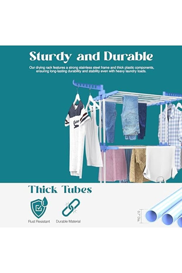 4-Tier Foldable Clothes Drying Stand - 4