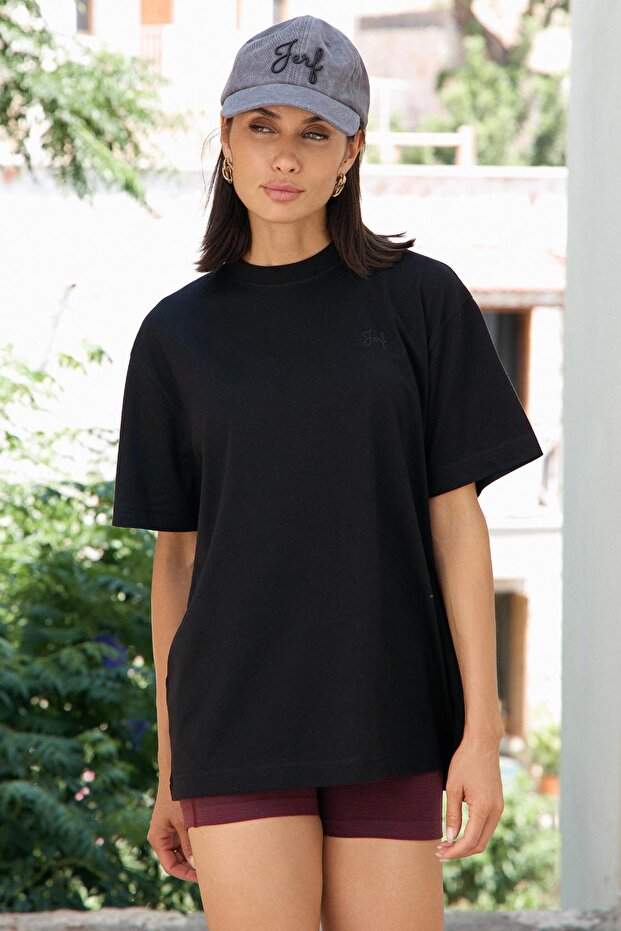 Aura Oversize T-Shirt Siyah - 1