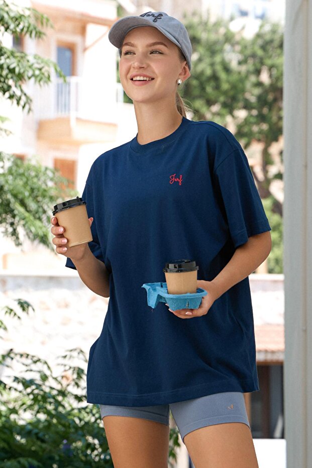 Tricou Aura Oversize Bleumarin - 5