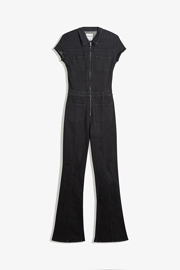 Uzun denim tulum - 2