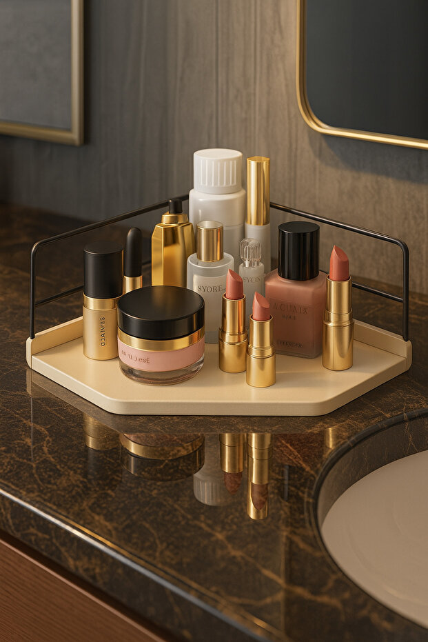 Makeup Organizer Shelf | Stainless Steel Organizer – Kitchen, Bathroom, Living Room, Study Desk