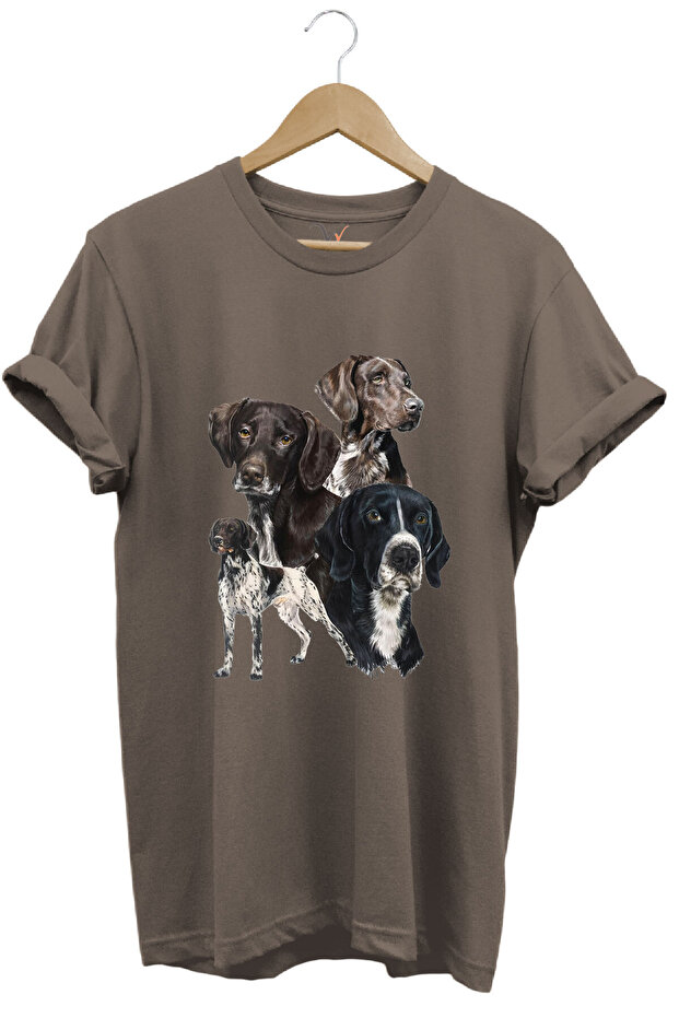 Hunting Hunting Pointer Hunting Dogs Printed 100% Cotton Regular Fit Unisex T-Shirt
