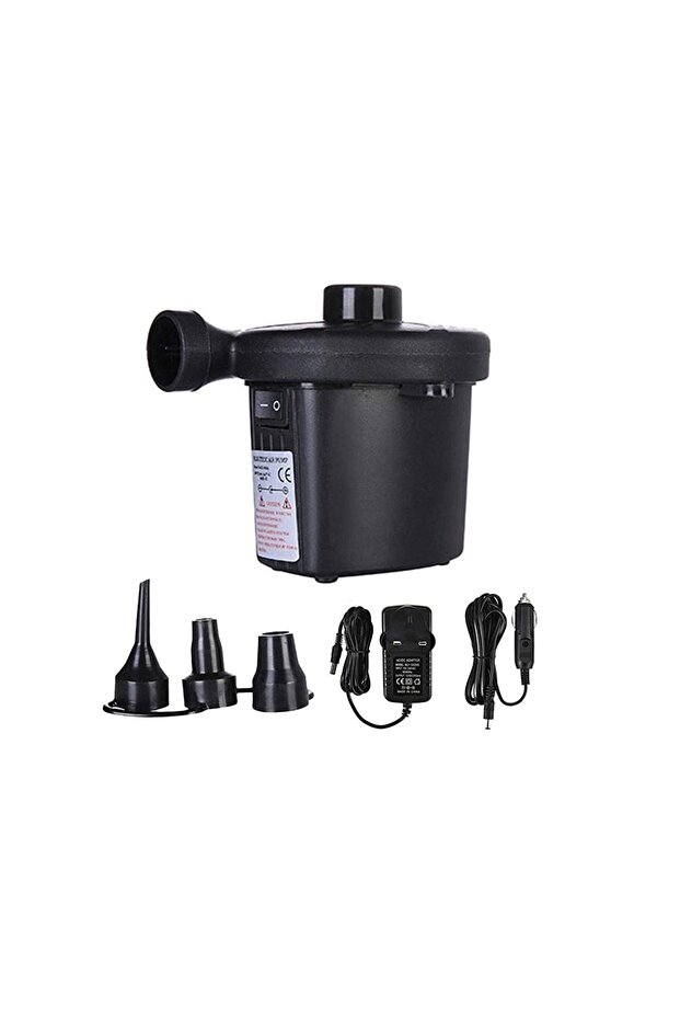 Portable Air Mattress Pump,Quick-Fill Electric Air Pump With 3 Nozzles