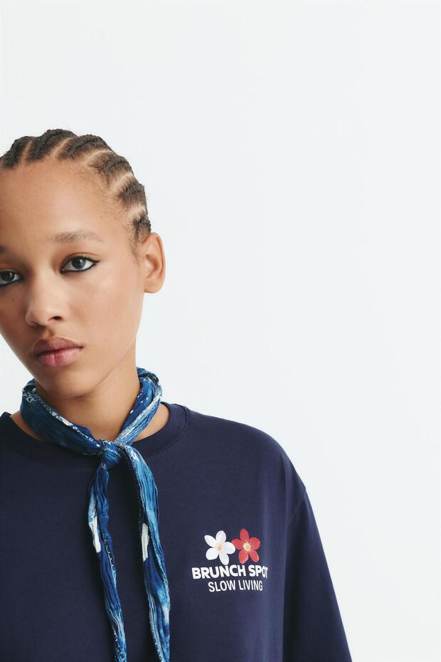 Açaí grafik baskılı t-shirt - 5