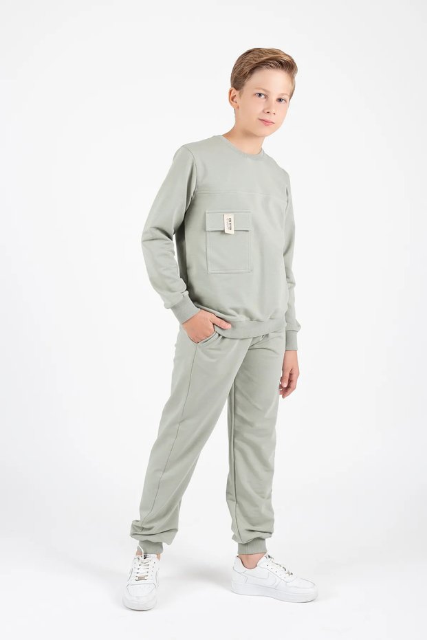 Pafim 18 Months - 5 Years Cotton Winter Seasonal Boy's Tracksuit Set Casual Two-Piece Set