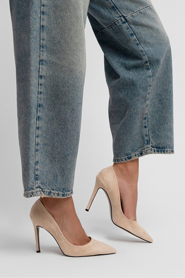 Vanessa Ten Suede 10 cm-es hegyes orrú vékony sarkú női tűsarkú - 5