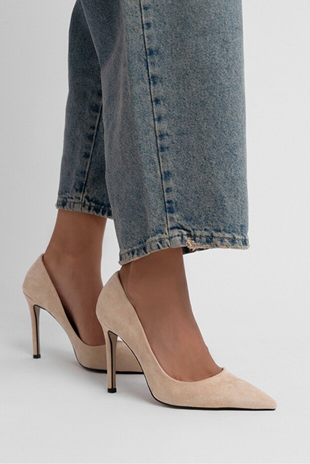 Vanessa Ten Suede 10 cm-es hegyes orrú vékony sarkú női tűsarkú - 6