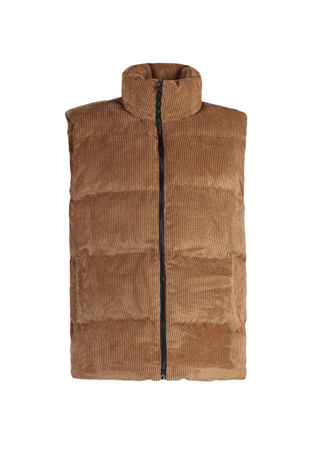 Camel Erkek Regular Fit Kışlık Kadife Yelek TMNAW23YE00013 - 5