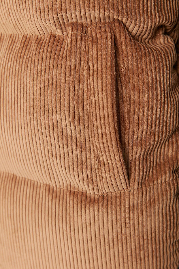Camel Erkek Regular Fit Kışlık Kadife Yelek TMNAW23YE00013 - 7