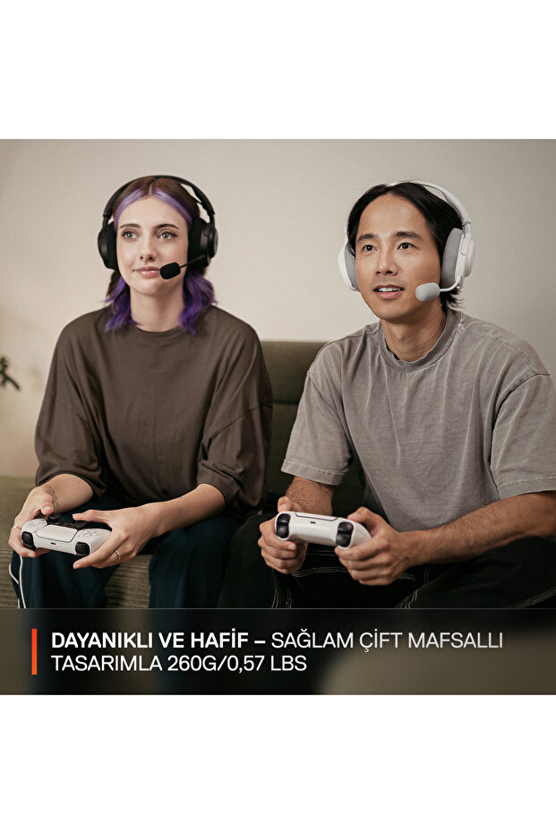 Arctis Nova 3P Wireless Multi Platform PC, PS, Mobil Uyumlu Kablosuz Gaming Kulaklık - Beyaz - 5