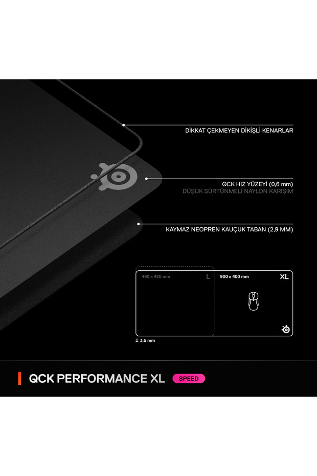 Qck Xlarge Performance Speed Gaming Mouse Pad - 8