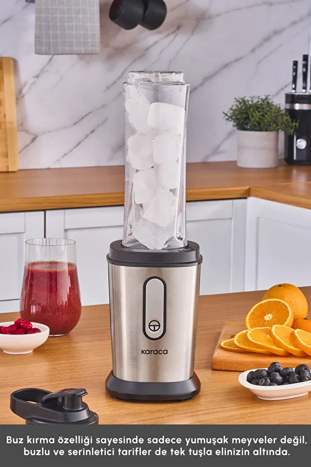 Smooth and Crush Personal Kişisel Smoothie Blender Inox - 7
