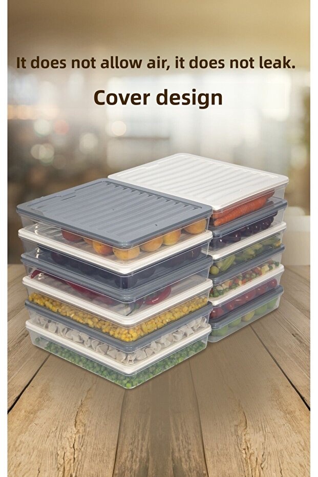 12 Colorful Refrigerator Organizer Freezer and Microwave Storage Container 12X2400 ml - 2