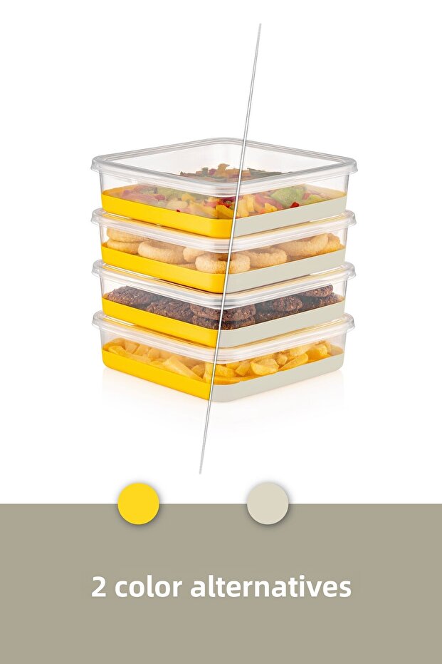 4 Pieces 550 ml Soft Bottom Deep Freezer - Freezer Storage Container White - 6