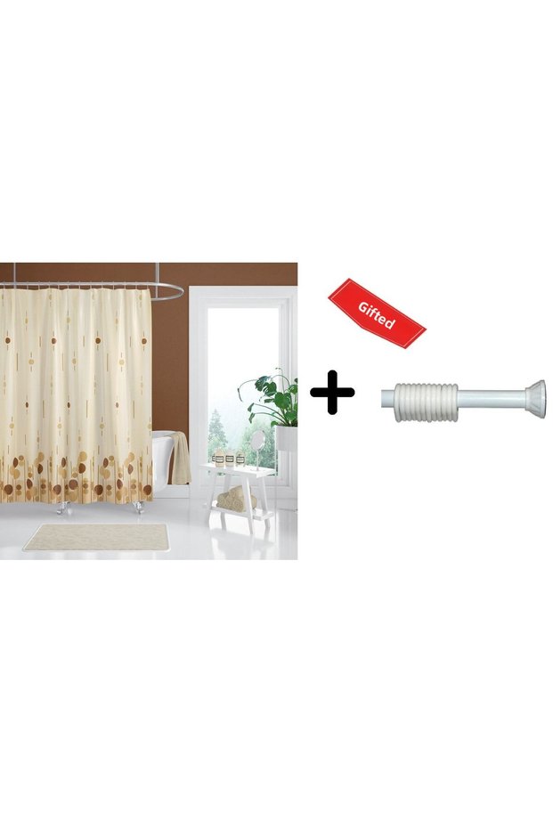 Bathroom Shower Curtain 6022 120x200 Curtain Pipe Hanger 90x130 With Gift