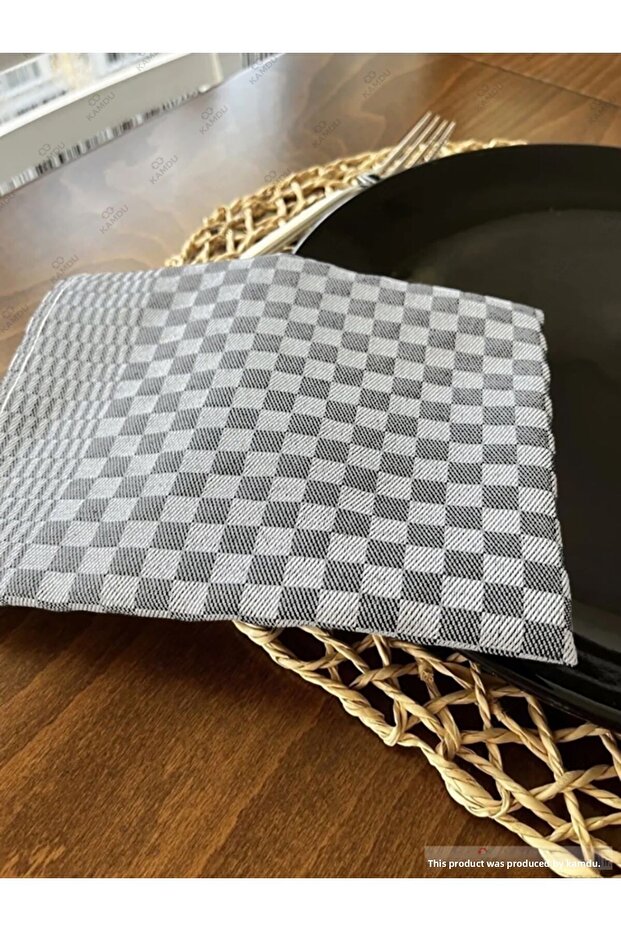 4 Pieces 40X60 Checkered Napkin - Kitchen Towel, Luxury Kitchen Towel, Presentation Napkin