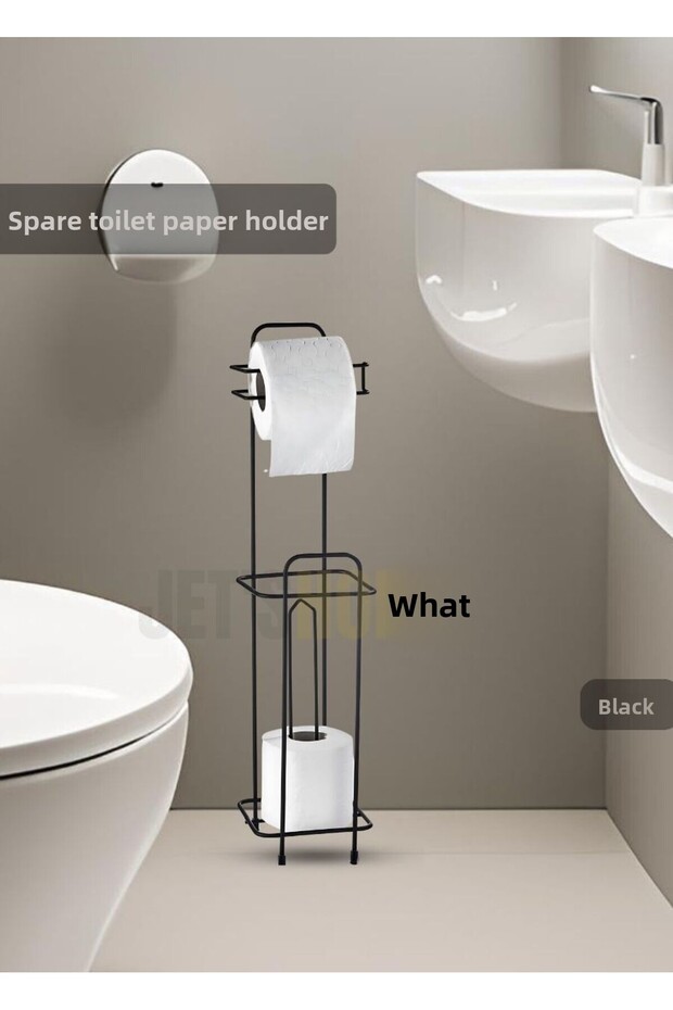 Stainless Toilet Raffeli Black Paper and Spare Paraş Cover