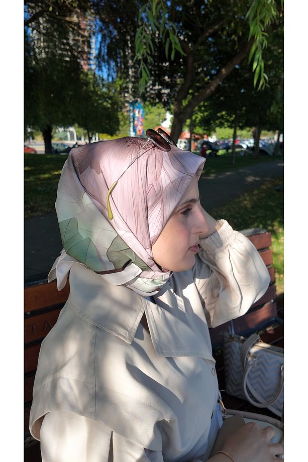 Çiçek Desen Soft Eşarp - 3