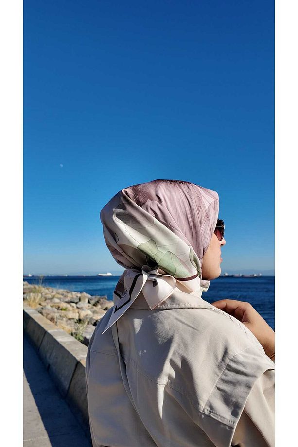 Çiçek Desen Soft Eşarp - 4