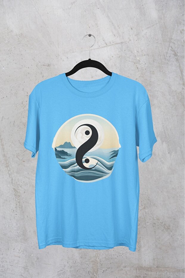 Men/Women Shape Transfer Printed Round Neck Short Sleeve T-Shirt