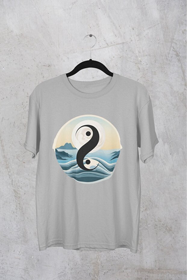 Men/Women Shape Transfer Printed Round Neck Short Sleeve T-Shirt
