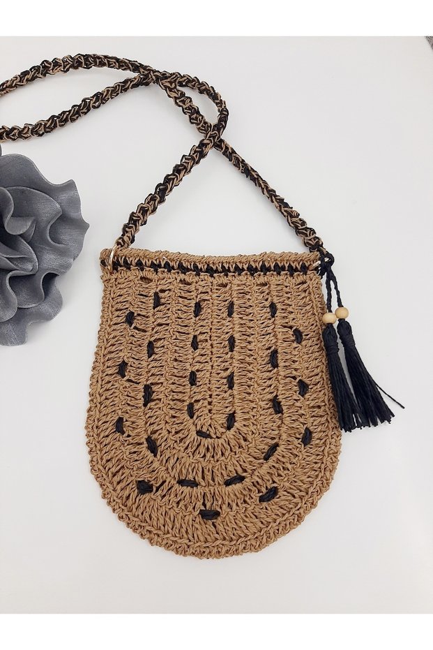 Hand Knitted Paper String Women's Phone/Daily Bag 20X25