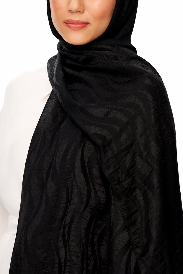 Sable Drift Premium Jakarlı Şal Gece Dalgası - 5