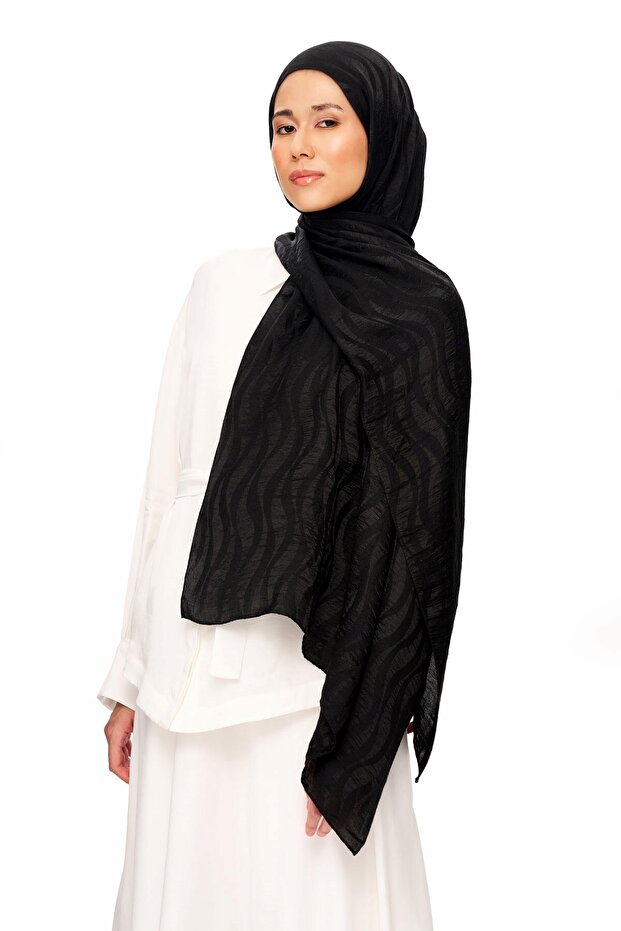 Sable Drift Premium Jakarlı Şal Gece Dalgası - 4