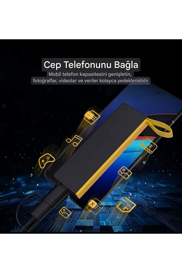 256gb.450mb/s Yüksek Hızlı Usb Flash Bellek Type-c Ve Usb 3.2 Kablo Dahil 2'si 1'arada - 3