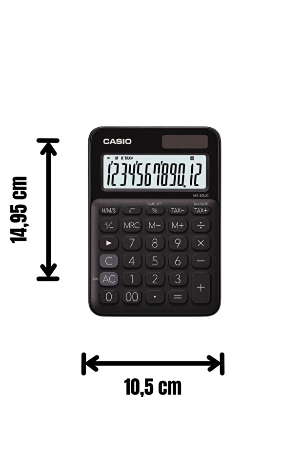 Ms-20uc-bk 12 Hane Siyah Masa Üstü Hesap Makinesi - 3
