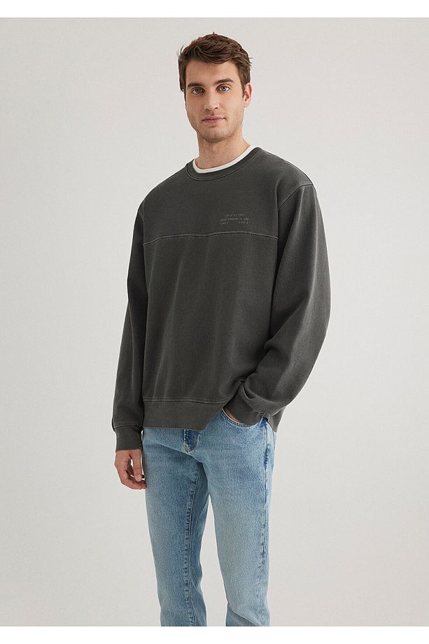 Bisiklet Yaka Antrasit Sweatshirt 0s10337-70092 - 1