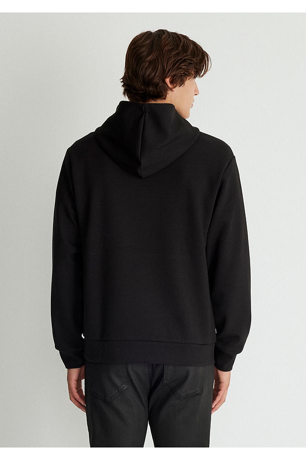 Kapüşonlu Siyah Sweatshirt 0S10287-71379 - 3