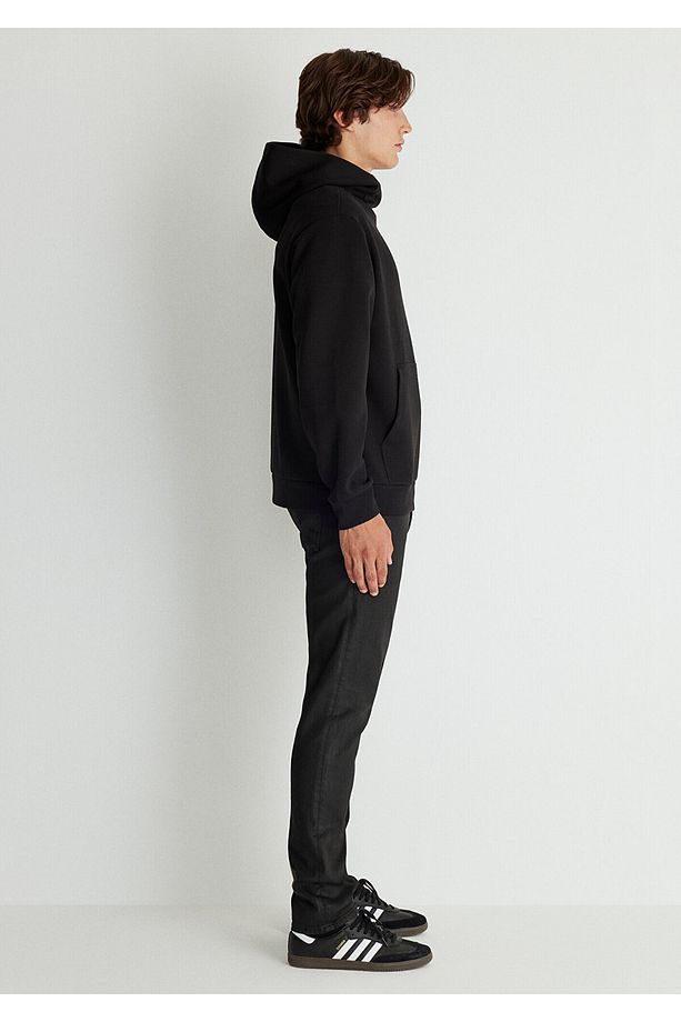 Kapüşonlu Siyah Sweatshirt 0S10287-71379 - 4
