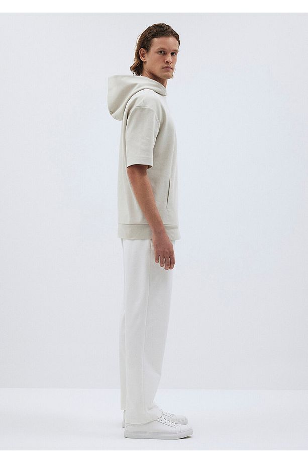 Ekru Kısa Kollu Sweatshirt 0S10119-70144 - 4