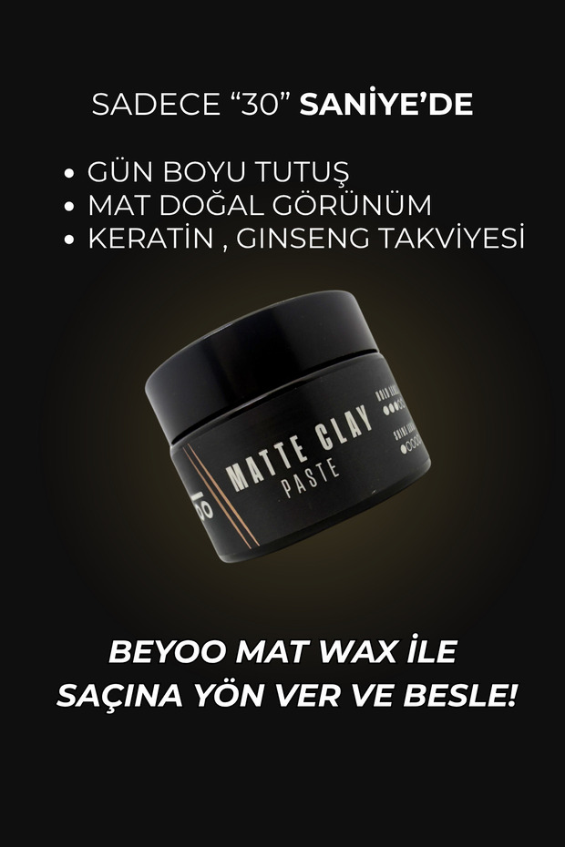 Matte Clay Paste – Erkekler İçin Mat Bitişli Orta Tutuşlu Saç Şekillendirici Wax 50 ml - 7