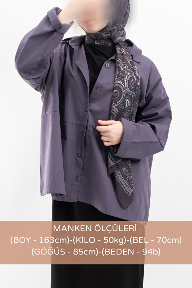 Oversize Kadın Gömlek - 3