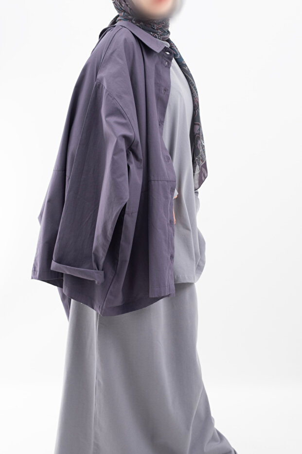 Oversize Kadın Gömlek - 4