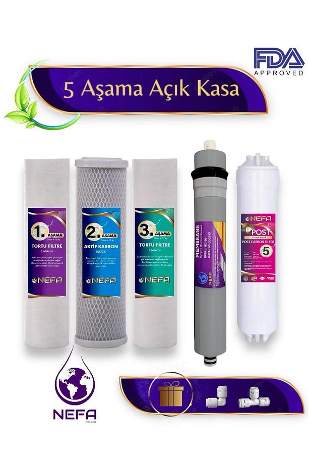 Açık Kasa Su Arıtma ve İhlas Aura Cebilion -Compact Model- Uyumlu 5'Li Filtre Seti - 1