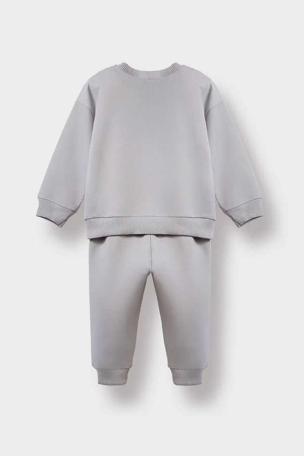 Erkek Bebek 2'li Takım Basic Düz Sweatshirt Eşofman Altı E8430A525AU - 4