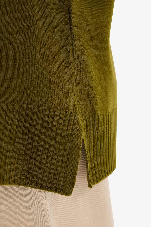 Regular Fit Bisiklet Yaka Basic Düz Uzun Kollu Tunik C4474AX25WN - 5