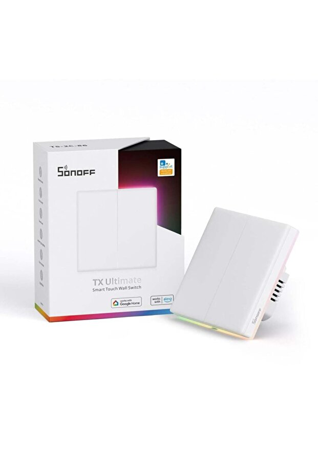مفاتيح حائط ذكية تعمل بتقنية الواي فاي - تحكم باللمس، متوافقة مع أليكسا وجوجل هوم T5-2C-86