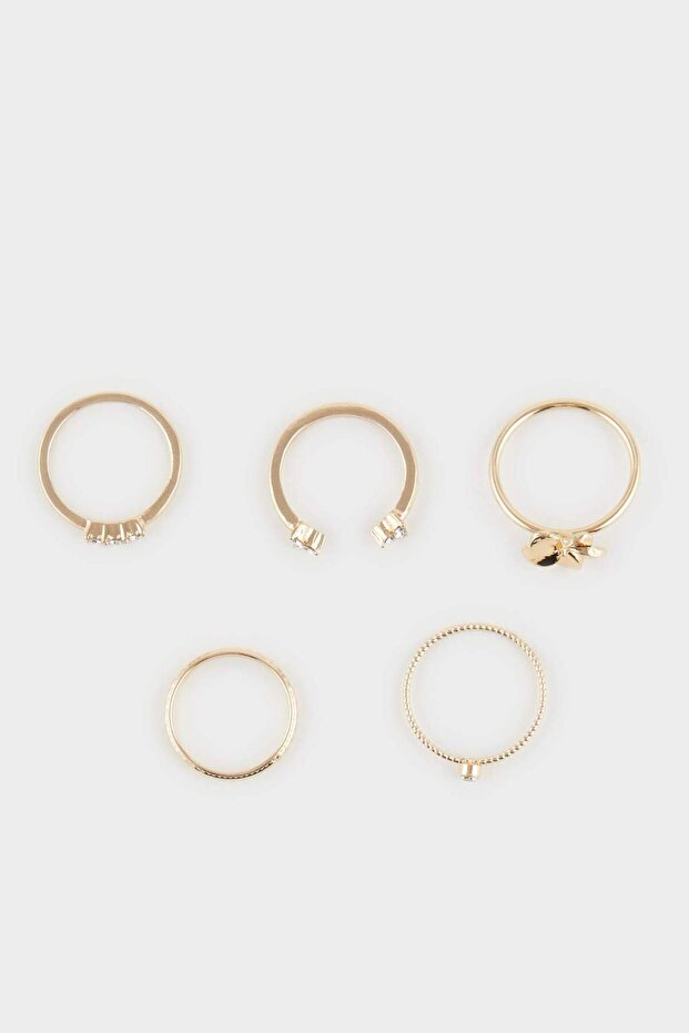 Women's 5-Piece Gold Ring Set F0883Axns