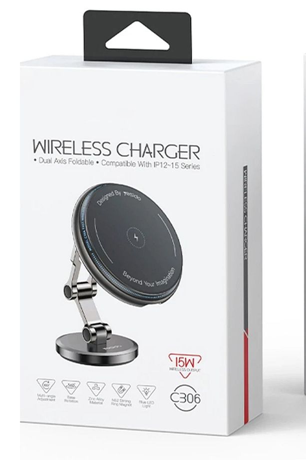 Yapışkanlı 360 Derece Ayarlanabilir 15W Kablosuz Şarjlı Magsafe Araç Tutucu - 3