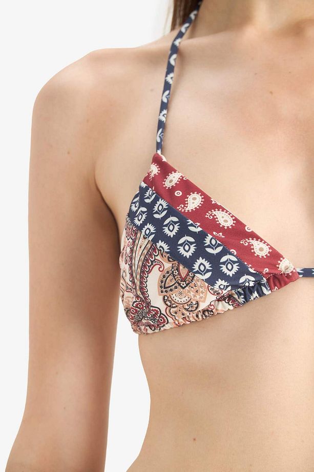 Regular Fit Desenli Bikini Üstü-Fall in Love E4892AX25SM - 4