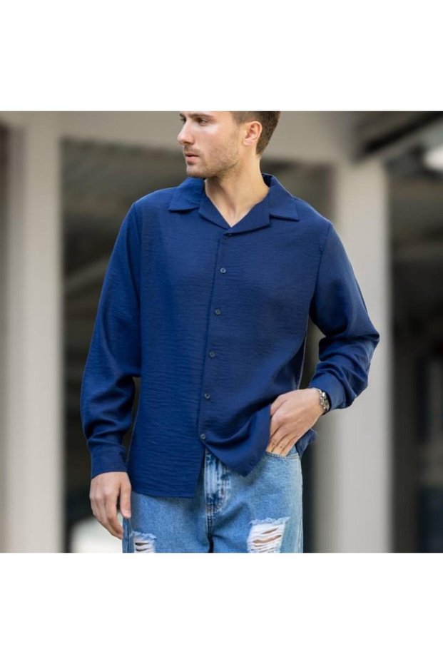 Linen Shirt Cotton Lycra Loose Oversive Loose Cut