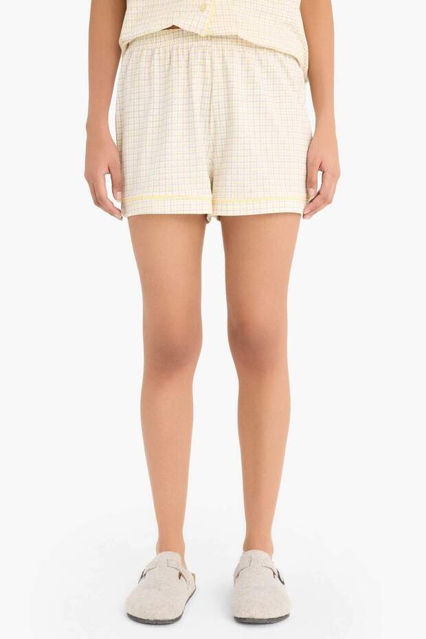 Pijama Takımı Kısa Kollu Üst Esnek Belli Kısa Şort-Fall in Love E4327AX25SM - 6
